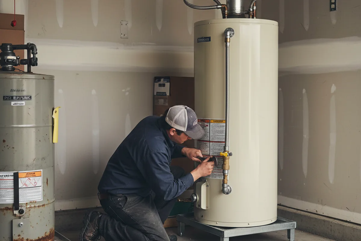 Water heater and shutoff valve replacement in Ames